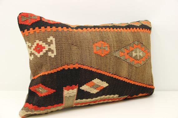 Lumbar Kilim Pillow Cover Decorative Lumbar Kilim Pillow Cover