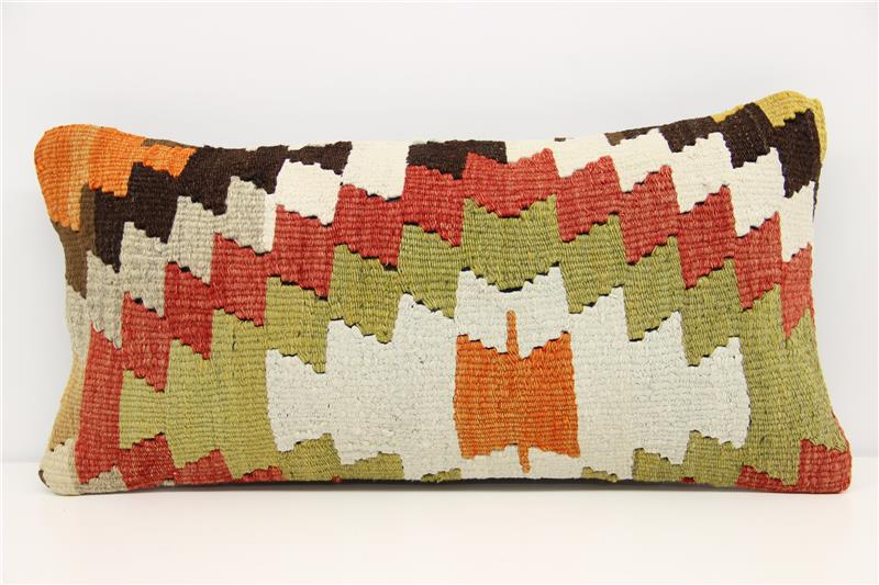 Lumbar Kilim Pillow Decorative Lumbar Kilim Pillow Cover