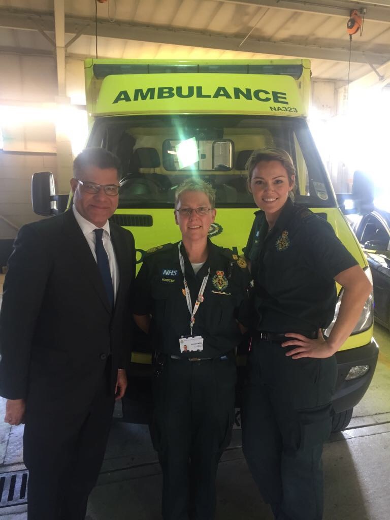 Reading West MP Alok Sharma visits South Central Ambulance Service