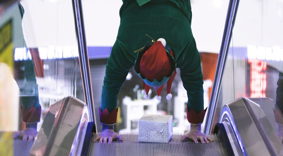 Elves caught on CCTV causing mischief after hours at Reading shopping centre