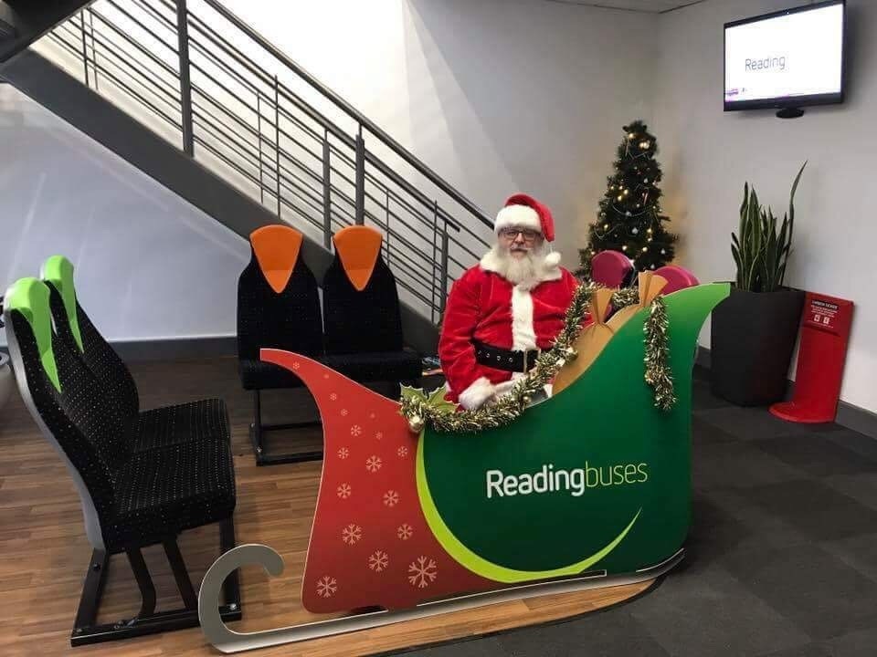 Reading bus driver brings Christmas cheer to passengers by dressing up as Santa