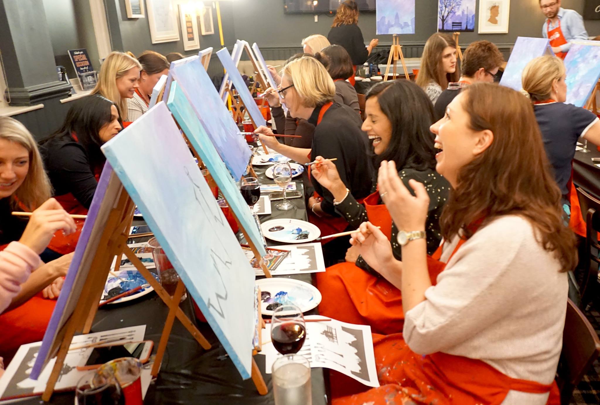 Winter painting social at Royal Oak in Windsor
