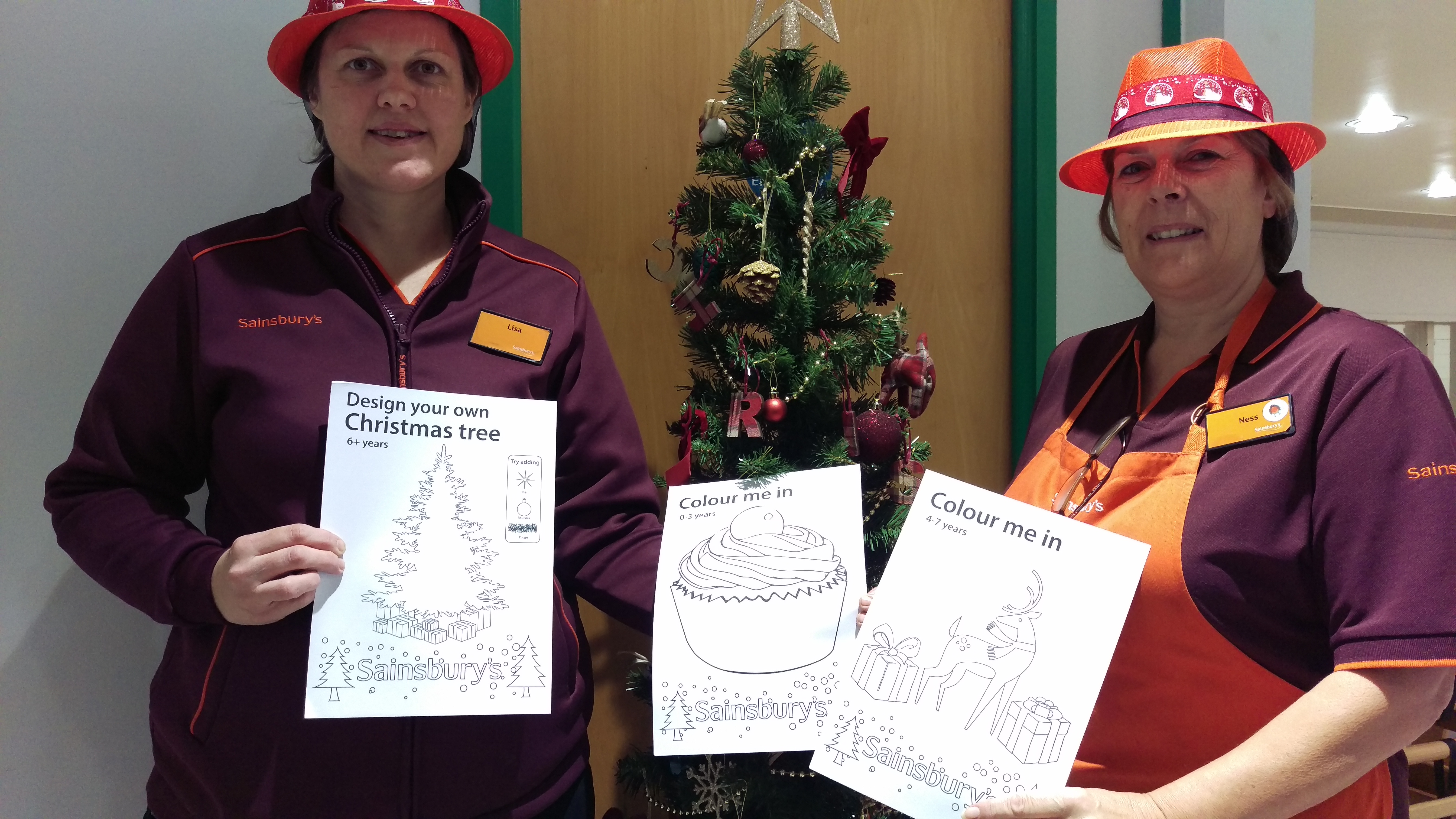 Festive colouring competition for children at Calcot supermarket