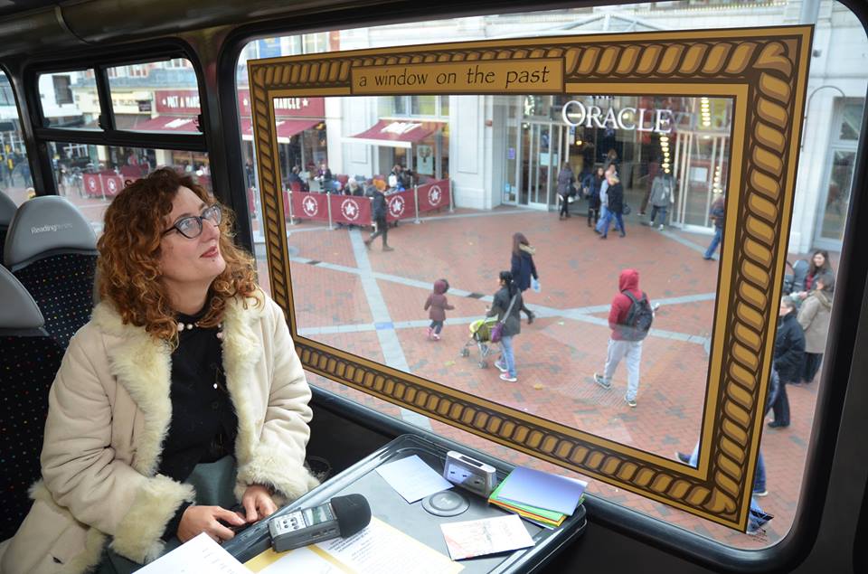 All aboard the moving art gallery as bus stops off in Reading town centre