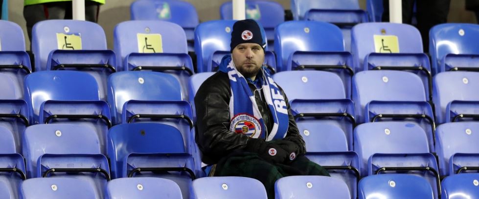 Some of the Reading FC fans who braved the snow for Sheffield United game