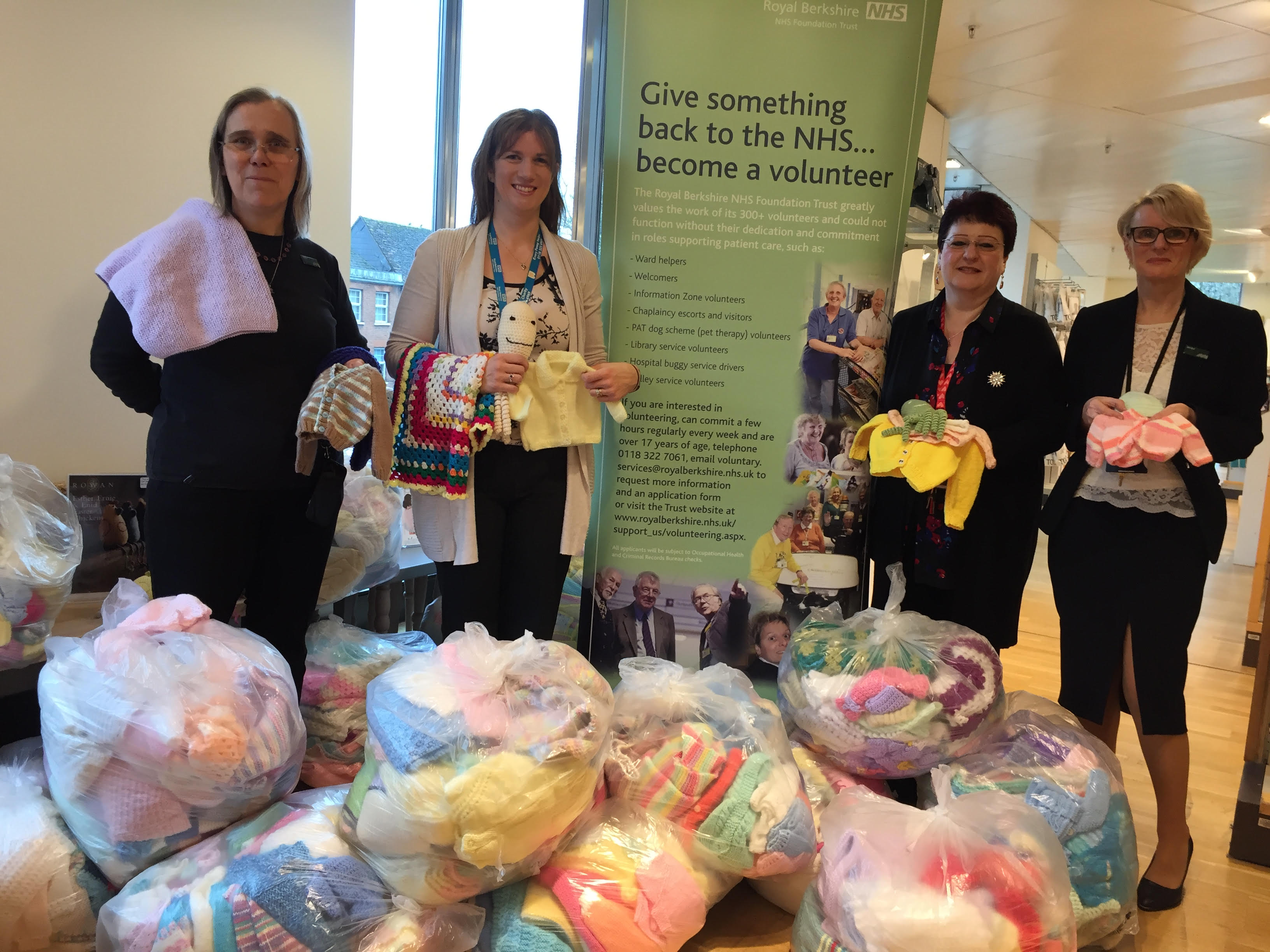 Reading shop celebrates 10 years of knitting for Royal Berkshire Hospital