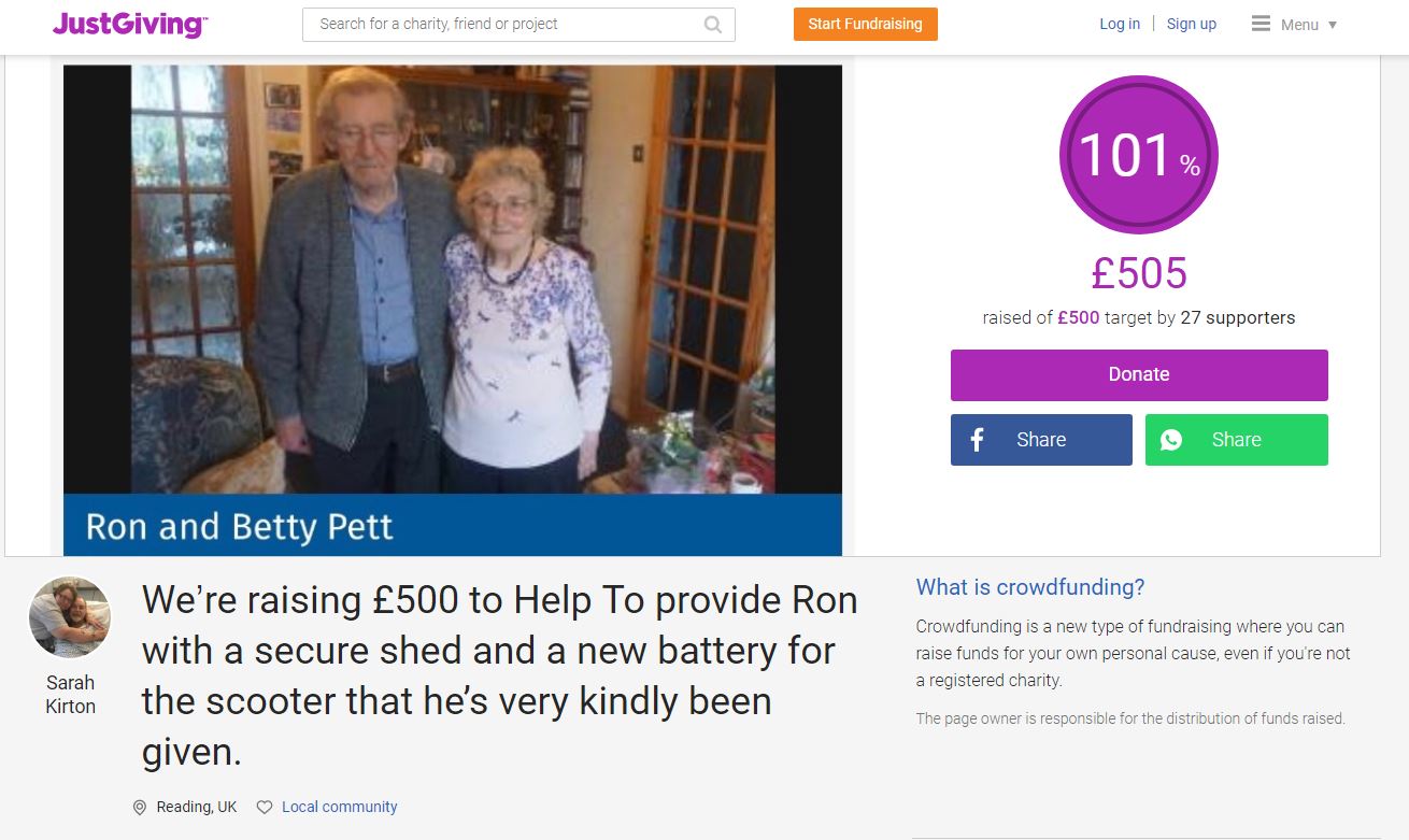 See how you can help a pensioner who had his mobility scooter stolen