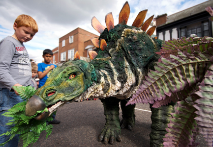 Children can feed a hungry dinosaur in Reading this weekend