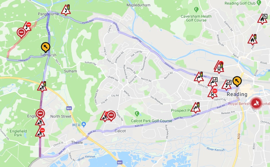 Pangbourne-diversion-route