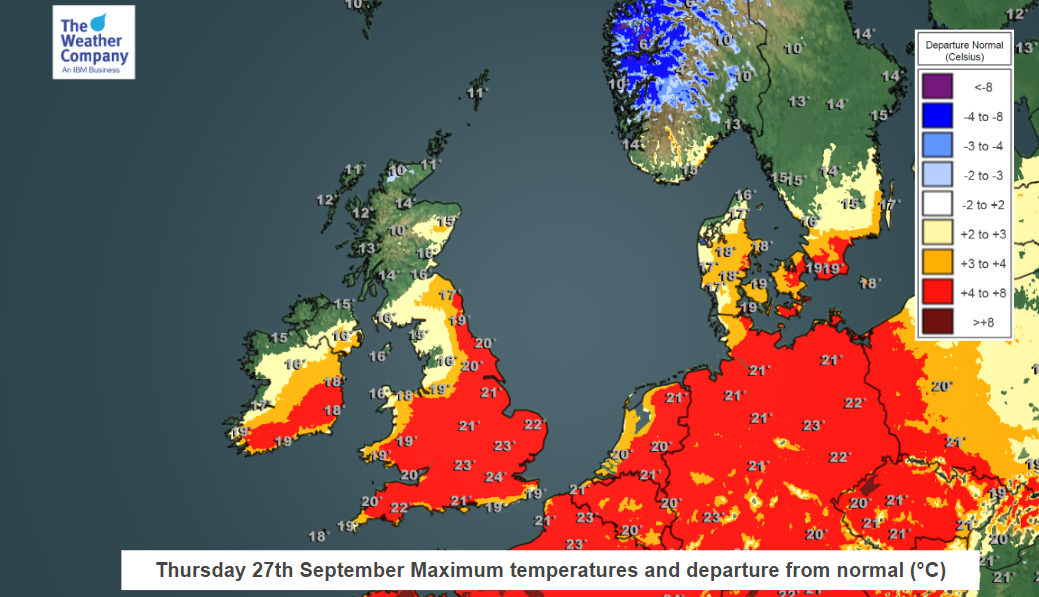 TWCUK-weather-thursday27th-temps-above-norm
