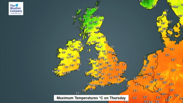 TWCUK-weather-thursday27th-temps2