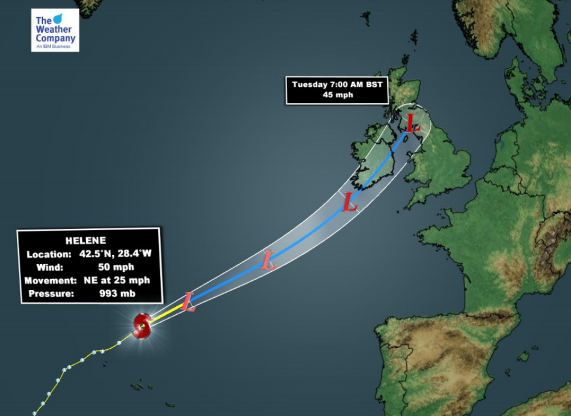 Temperatures rise as remains of Hurricane Helene brings blustery weather to Berkshire