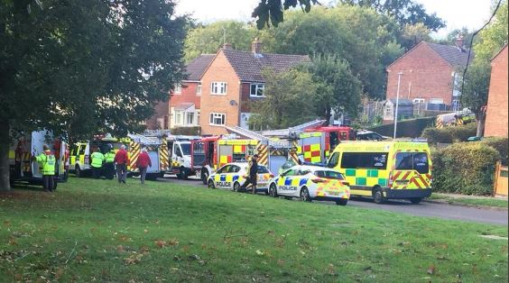 Firefighters on the scene of flat fire in Whitley