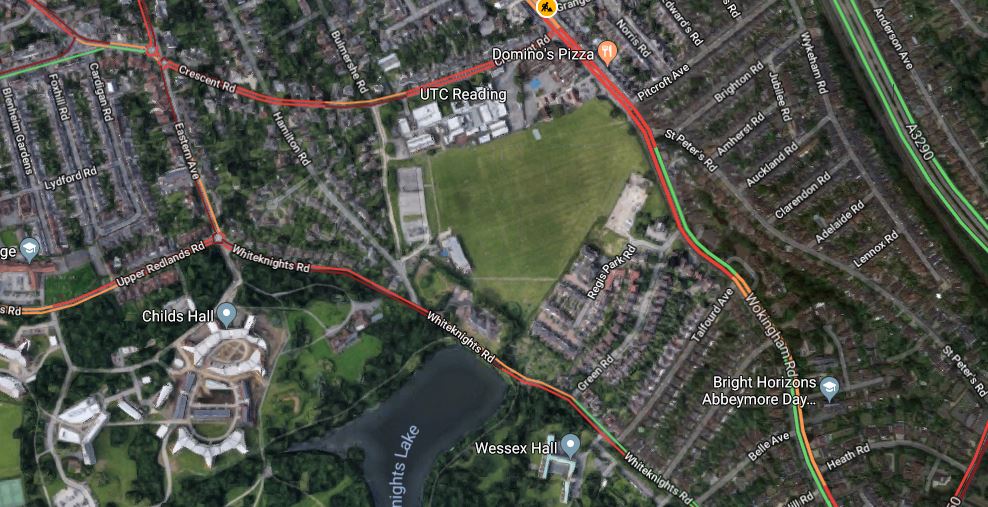 Emergency road closure in East Reading due to a water leak