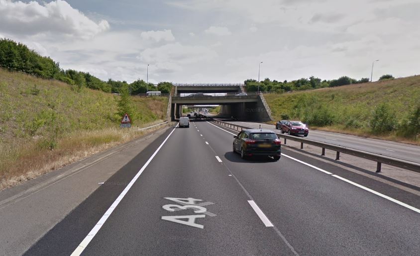 Man seen walking along A34 dies after crash