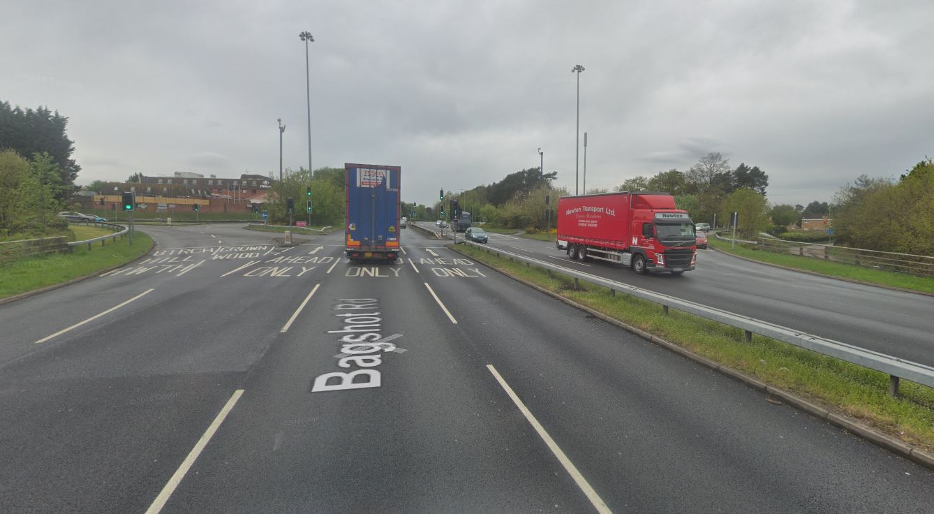 Bagshot Road closed after crash involving motorcycle