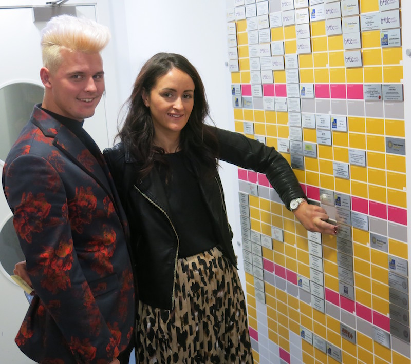 Cousins visit research centre to support loved one fighting a brain tumour