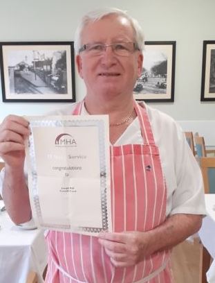 Staff member recognised for 20 years of service at care home