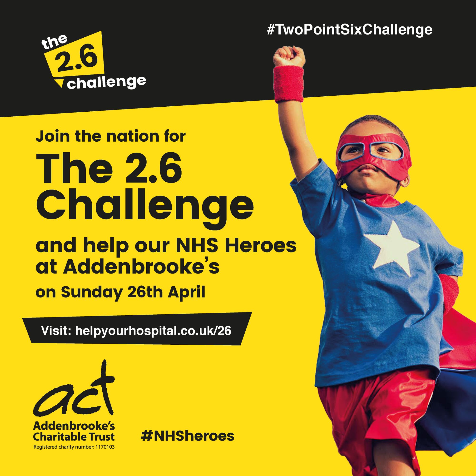 Are you up for The 2.6 Challenge for Addenbrooke's?