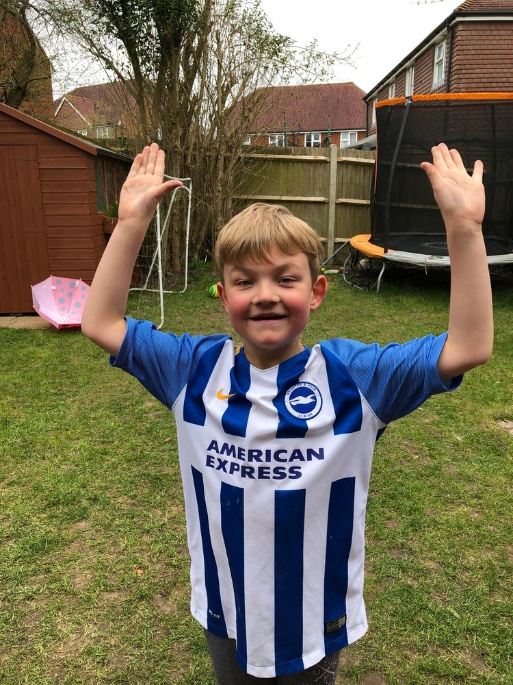 Noah has been busy fundraising from his Crowborough home