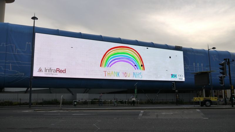 Liverpool billboard says thank you to key workers