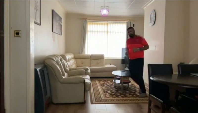 Manchester man running around his coffee table for the NHS