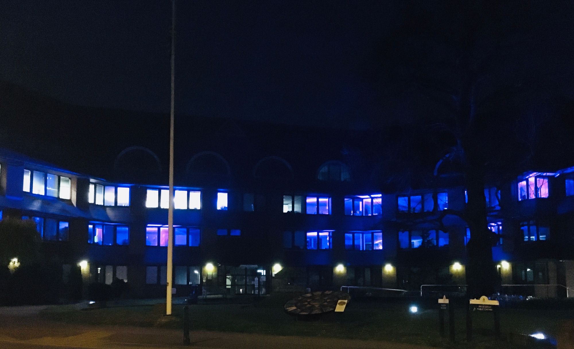 Surrey Heath buildings lit up blue in tribute to key workers