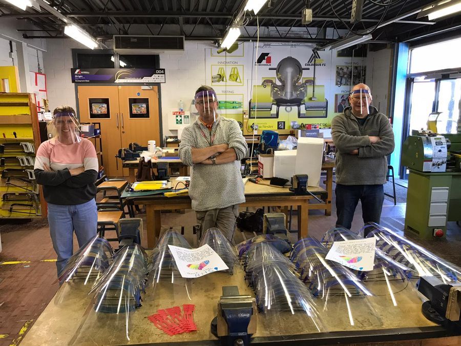 Teachers and volunteers make PPE from the goodness of their Hart