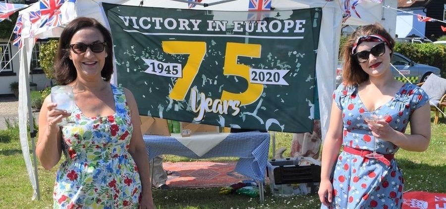 Navestock neighbours mark VE Day with street party