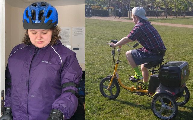 Supported living residents in Surrey cycle for the NHS