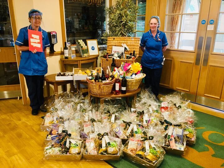 Nurses receive luxury hampers courtesy of Hertfordshire care home