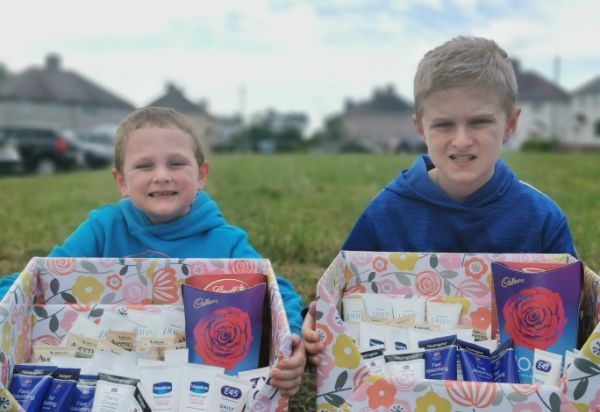 Brothers from Menai Bridge donate care packages to local hospital