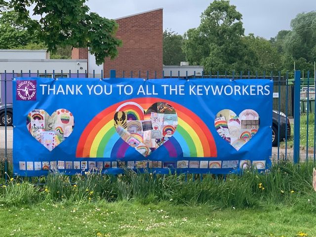 Loseley Fields rainbow tribute to key workers