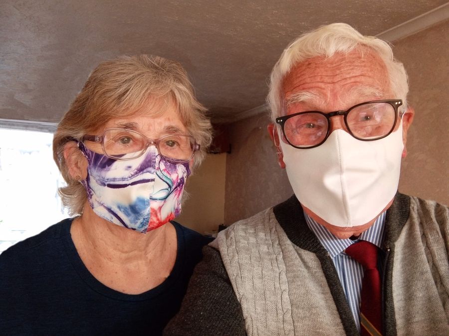 Parish council chairman designs and makes face masks