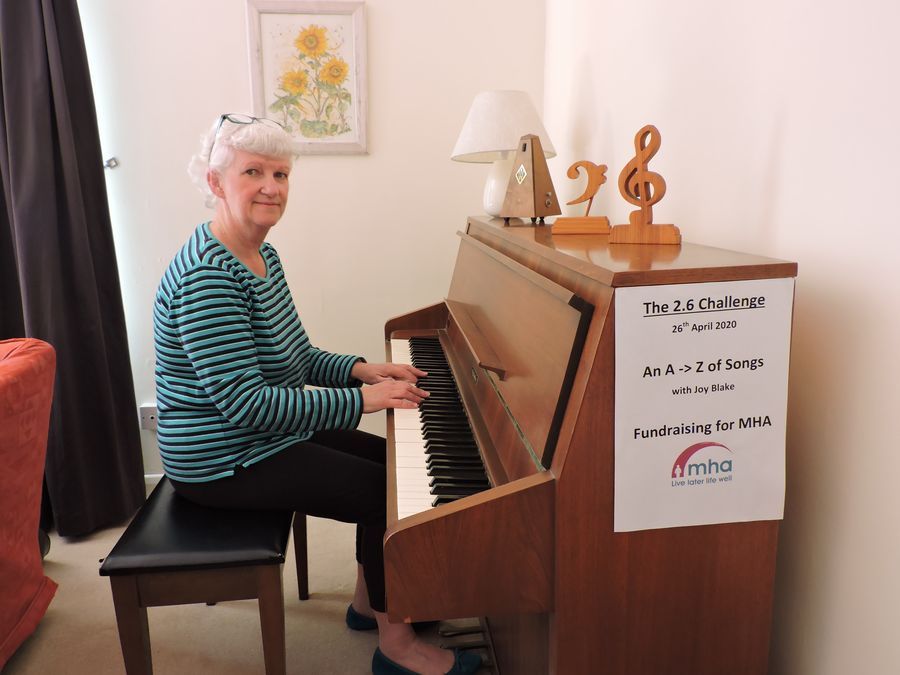 Retired teacher from Farnborough completes piano marathon for charity