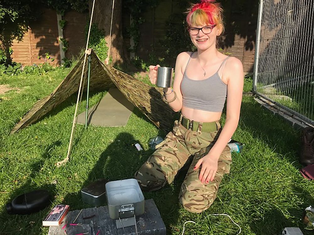 Cambridge Army cadet camps out for charity