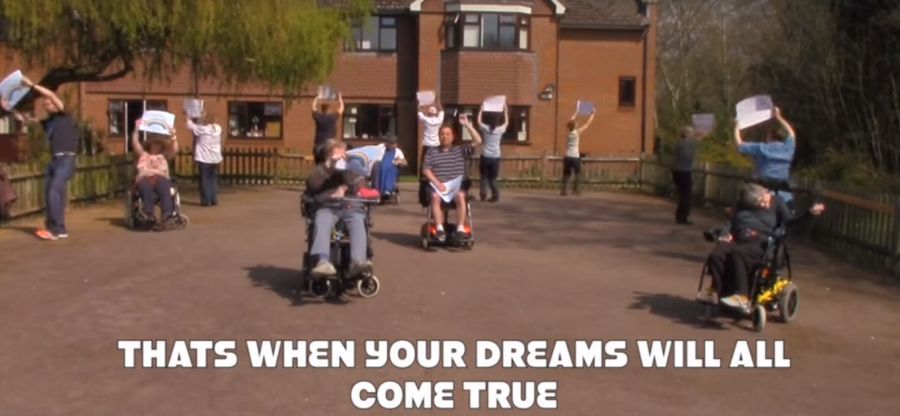 S Club 7's Bradley introduces Surrey care home's dance video