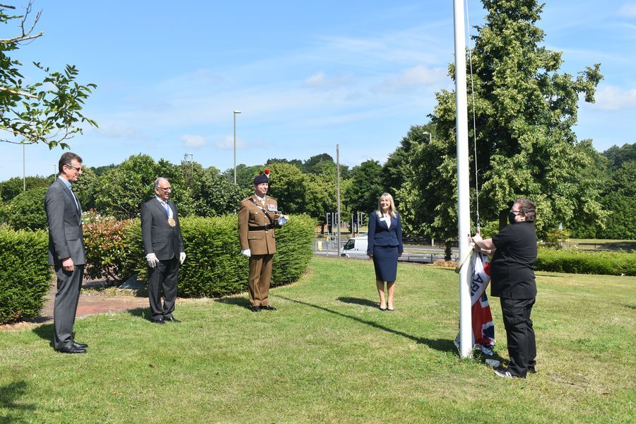 Rushmoor Council raise flag ahead of Armed Forces Day