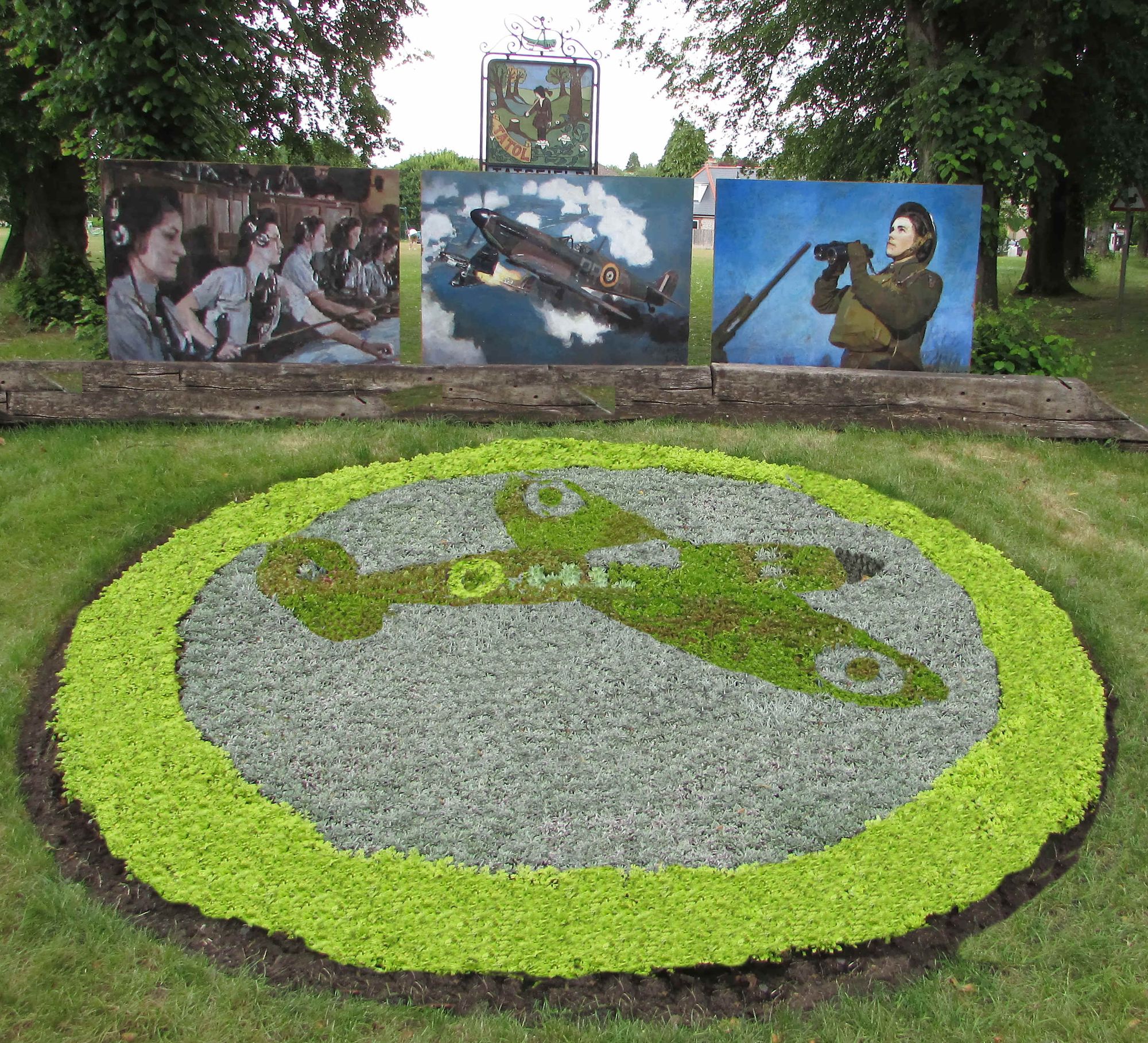 Flower bed in Tatsfield commemorates The Battle of Britain