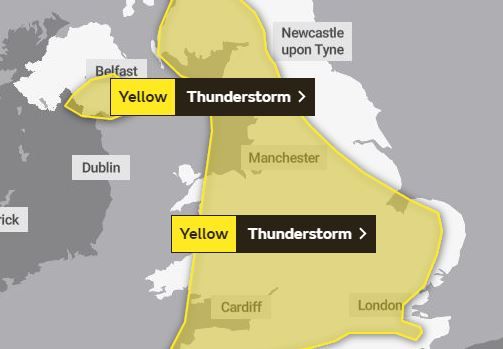 Met Office puts weather warning in place for most of UK today