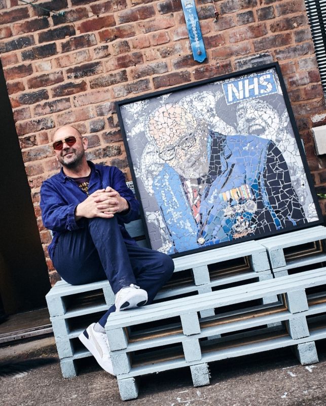 Manchester City's Mosaic Man creates everlasting artwork of Colonel Tom