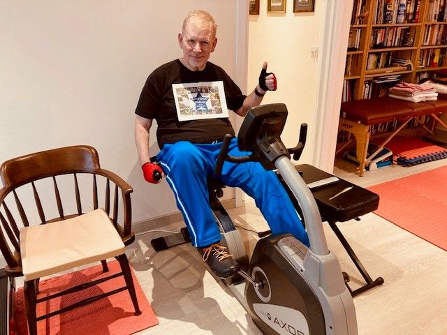 67-year old stroke survivor pedals 150km to raise money for charity