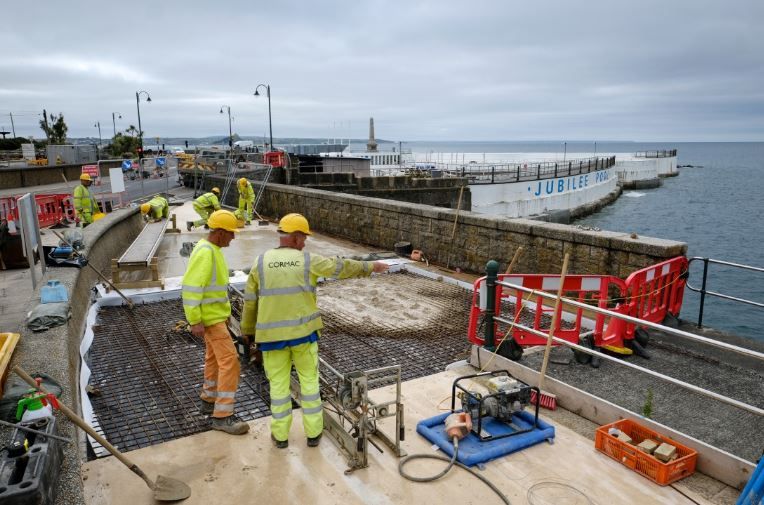 Penzance Prom revamp work starts again after lockdown delay