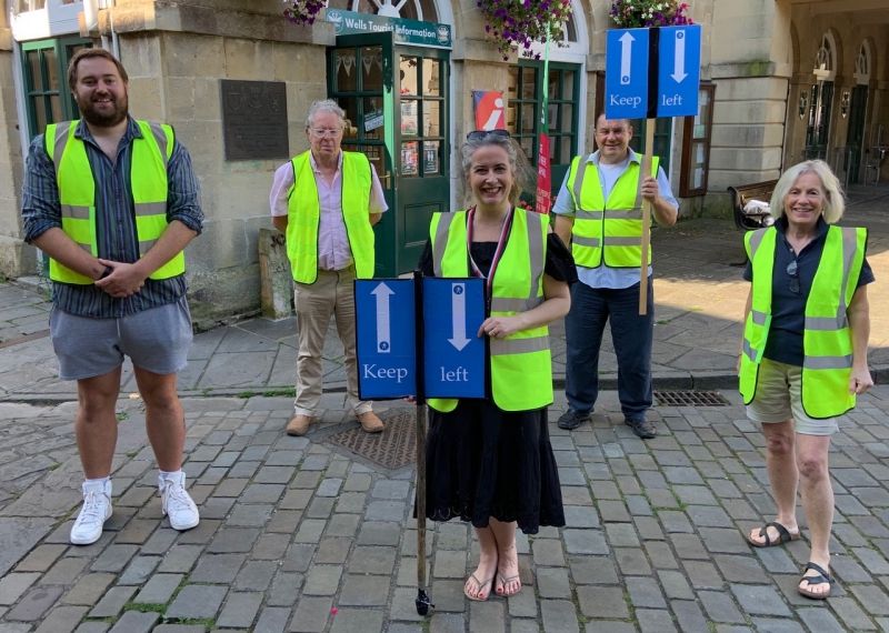 Weekend Welcomers out in force to help keep shoppers safe in Wells