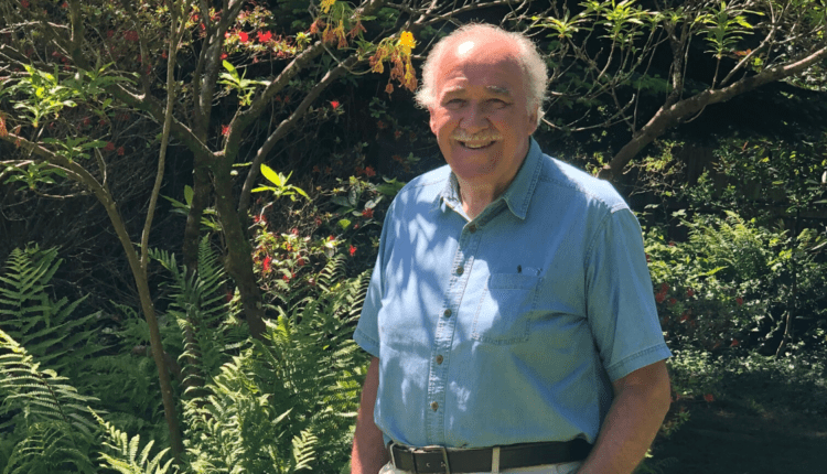 Retired doctor raises £8,000 for Cardiff's City Hospice by walking around his garden 40 times a day