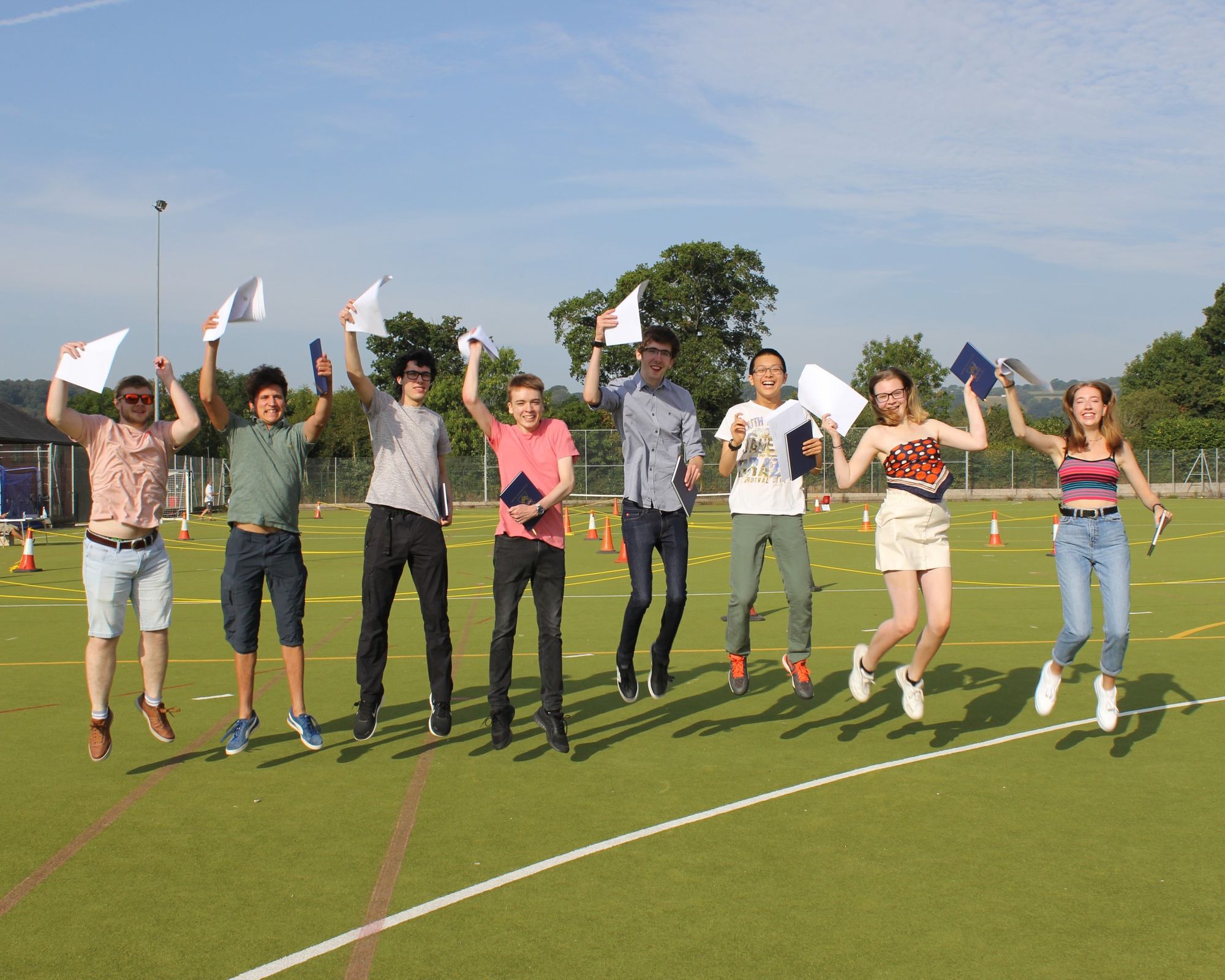 Colyton students celebrate top marks on A Level results day 2020