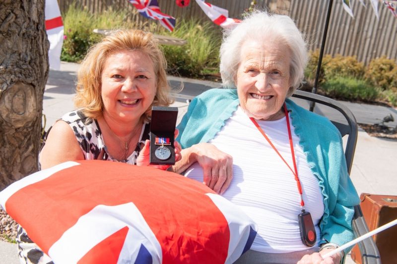 Chester care resident receives medal for services in WWII