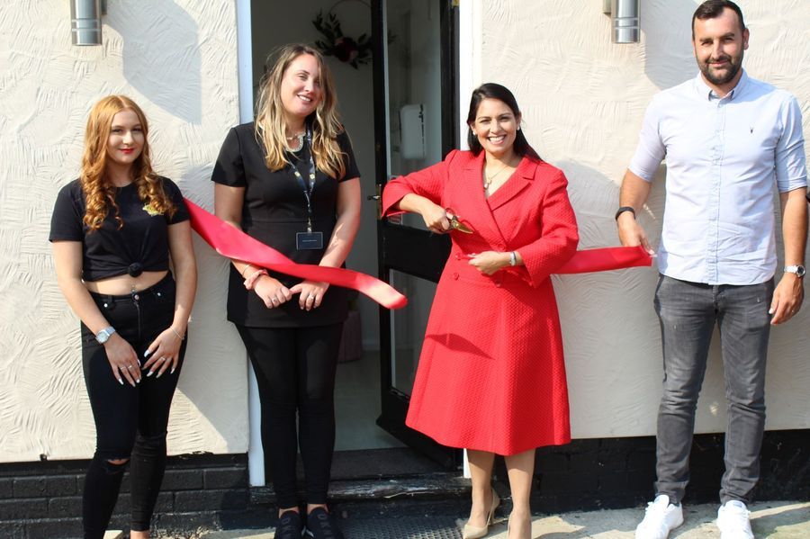 Priti Patel MP formally opens Colchester beauty academy
