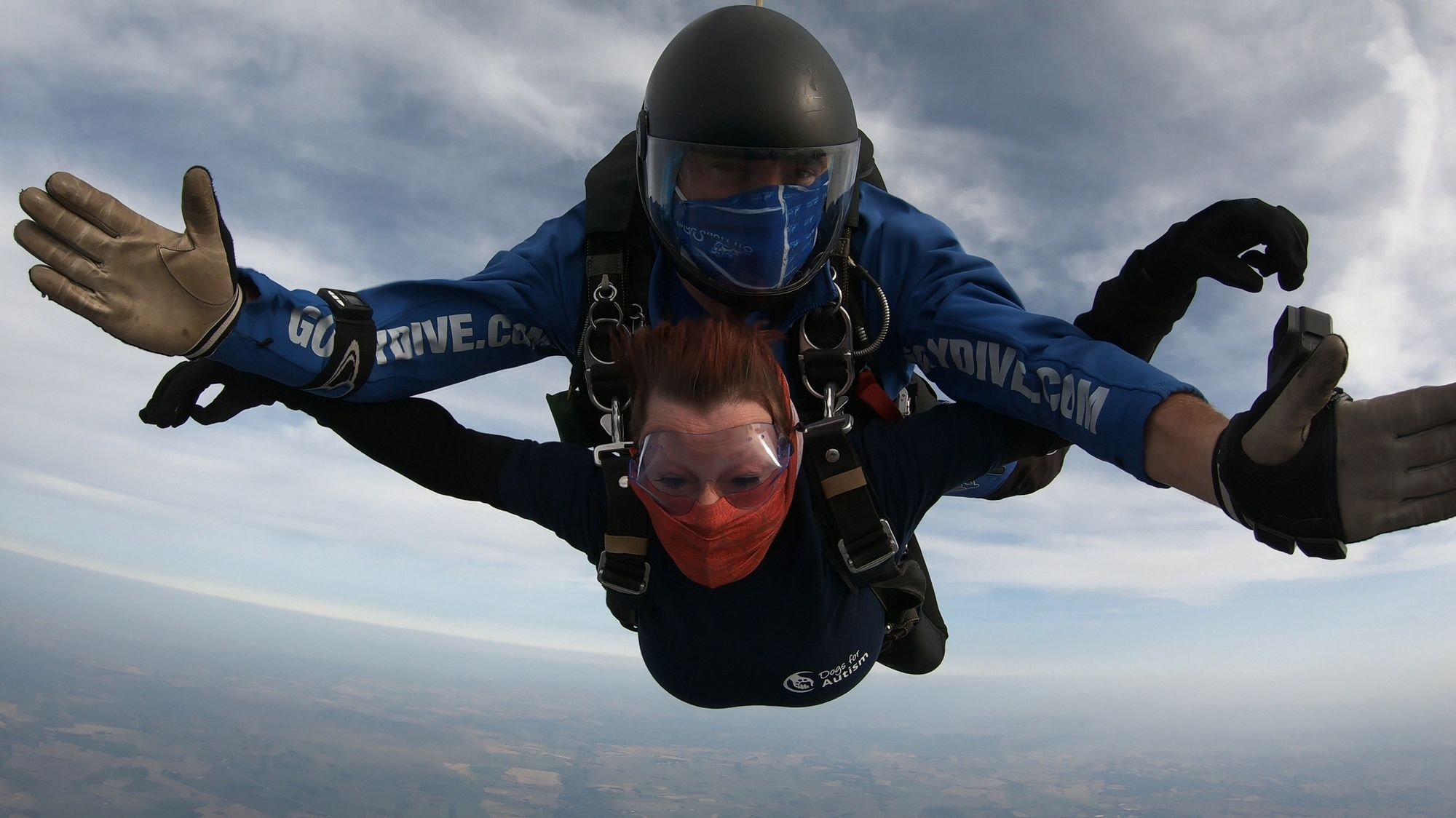 64-year-old skydives for charity that partnered autistic granddaughter from Farnborough with a dog