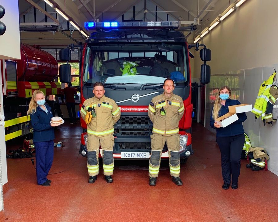 Buckinghamshire care home thanks emergency services while celebrating Macmillan coffee morning